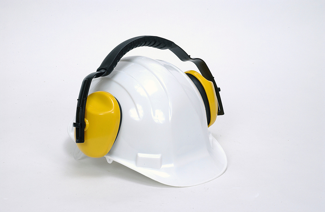 Hardhat and earmuffs
